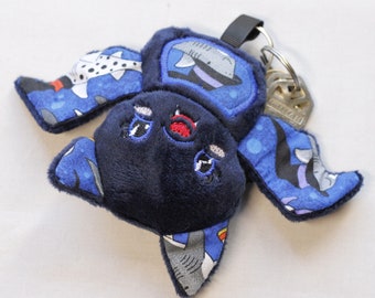 Bat Keychain, Kawaii Bat Plush, cute backpack charm, Halloween gift for bat lovers, Stocking Stuffers for teens, Bat stuffed animal for dad