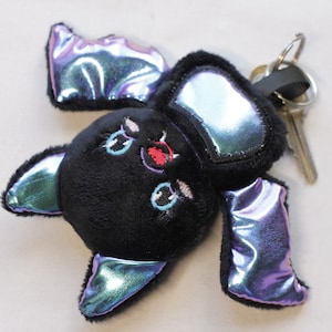Bat Plush Keychain, Kawaii backpack charm, Bat Stuffed Animal, Stocking Stuffer for teens, Birthday gift for mom, Christmas gift for sister