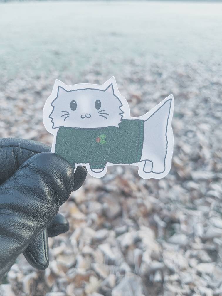 Weihnachten Dreieck Schwanz Katzchen Einzelne Aufkleber Etsy