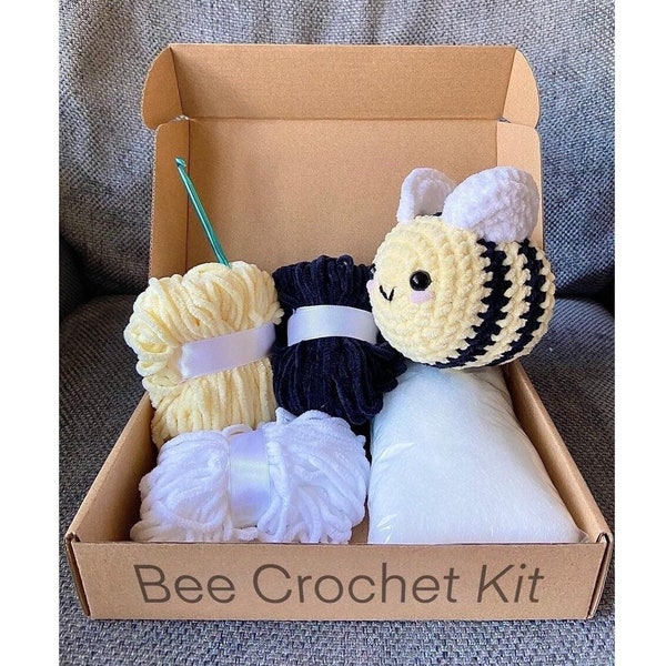 Bee Crochet Kit, Crochet Bee, Easy Level Crochet Kit, Gift Ideas, Crochet Kit, Crochet Gifts, Bee Gifts, Animal Lovers, Crochet Animal, DIY