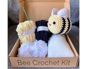 Bee Crochet Kit, Crochet Bee, Easy Level Crochet Kit, Gift Ideas, Crochet Kit, Crochet Gifts, Bee Gifts, Animal Lovers, Crochet Animal, DIY