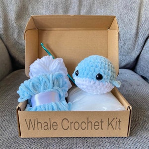 Whale Crochet Kit, Crochet Whale, Easy Level Crochet Kit, Gift Ideas, Crochet Kit, Crochet Gifts, Whale Gifts, Animal Lovers, DIY Kit, Whale