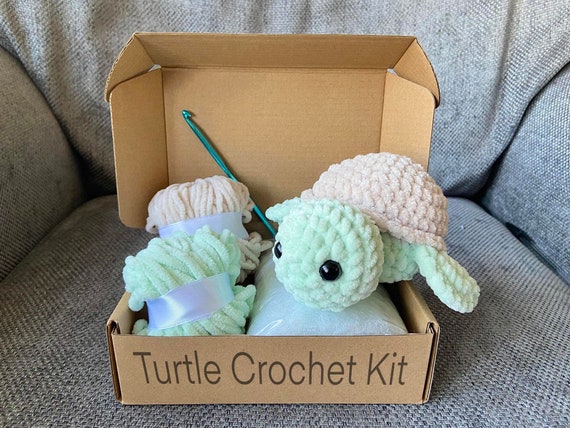 Turtle Crochet Kit Easy Level Crochet Kit Crochet Turtle Gift Ideas Crochet  Kit Crochet Gifts Turtle Gifts Animal Lovers DIY 