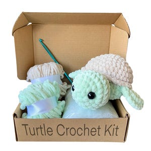 Turtle Crochet Kit, Easy Crochet Kit for Adults, Amigurumi Crochet Pattern, Crocheter Gifts, Crochet Turtle Pattern, Diy Craft Kit