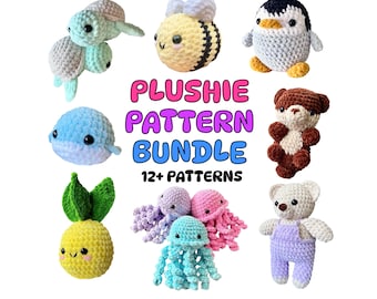 Pacchetto di 13 modelli di amigurumi all'uncinetto, download digitale in formato PDF, artigianato e progetti, giocattoli fatti a mano, schema facile da seguire, pacchetto completo del negozio