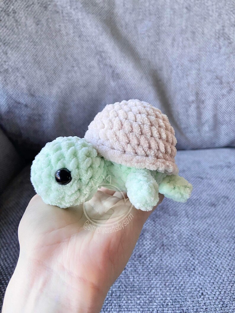 Crochet Turtle - Handmade Plush - Animal Toy - Amigurumi - Turtle Gifts - Desk Buddy - Desk Pet - Crochet Animal 