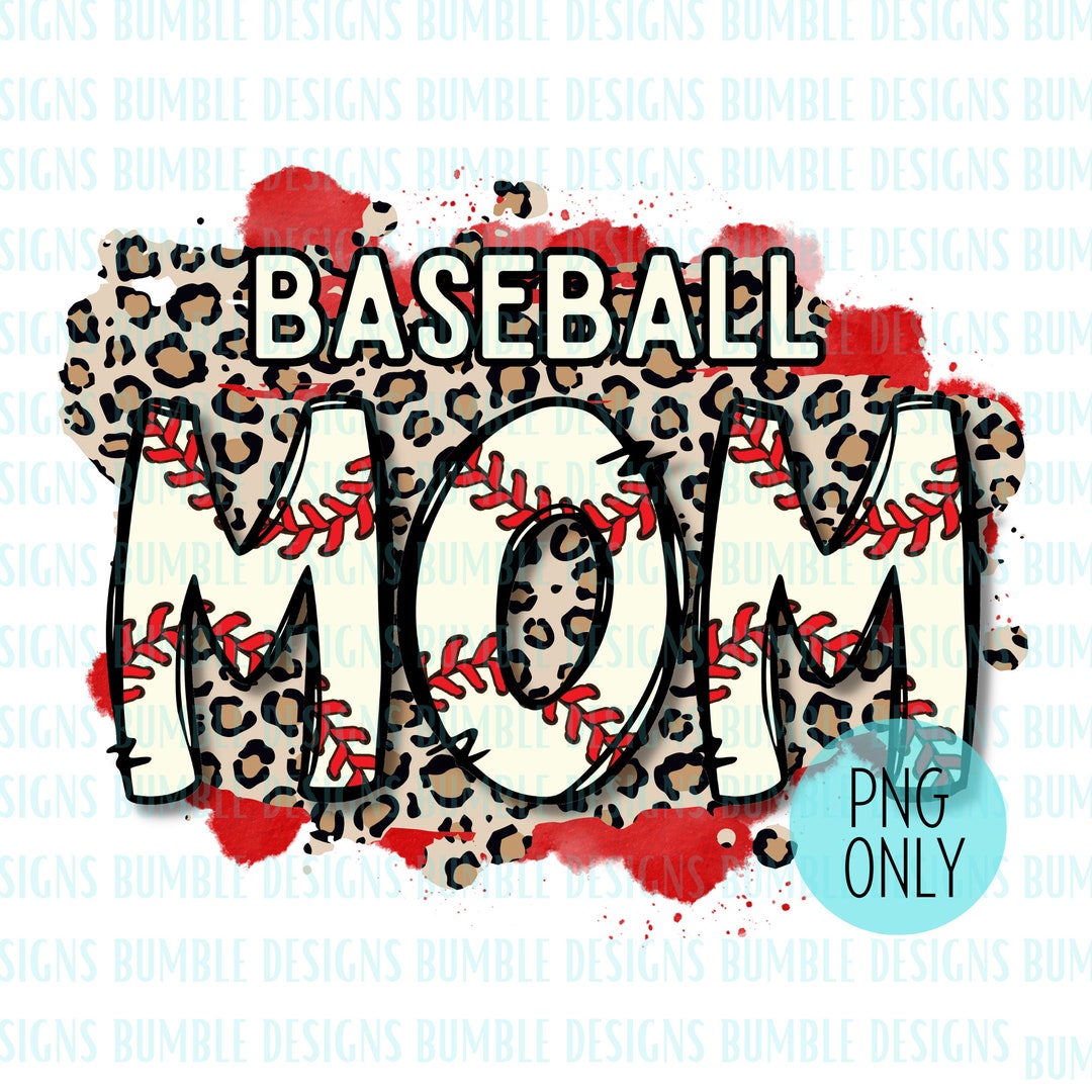 Baseball Mom Leopard Sublimation Design PNG Digital Download Etsy
