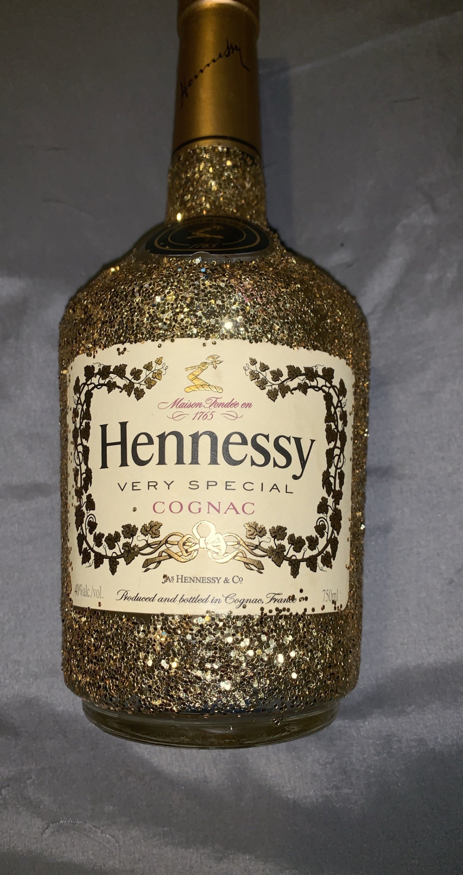 Custom glitter liquor bottle Etsy