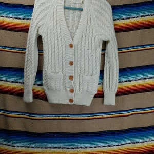 Vintage nordstrom womens alpaca wool sweater cardigan button down size small