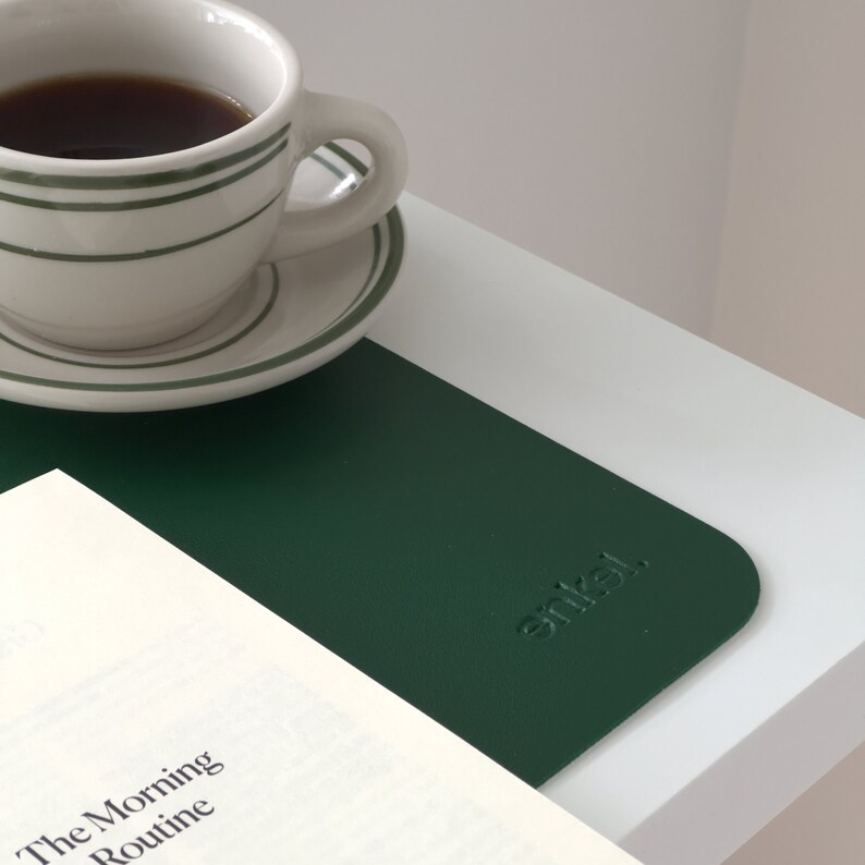 Vegan Leather Desk Mat Green Desk Mats Aesthetic Desk Mat Etsy Canada