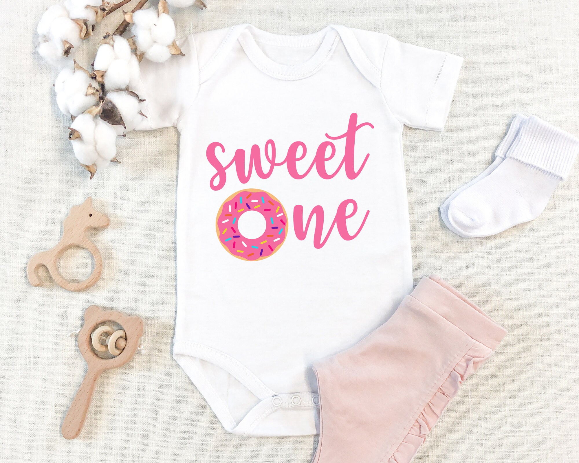 Sweet One doughnut Onesie / Doughnut Shirt / 1st Birthday Etsy
