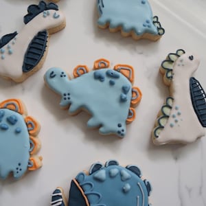 Dinosaur Custom Sugar Cookies - Baby Shower Cookies