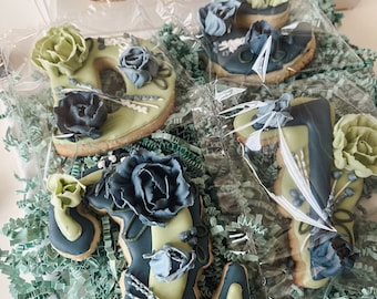 Custom Floral Letter Sugar Cookies