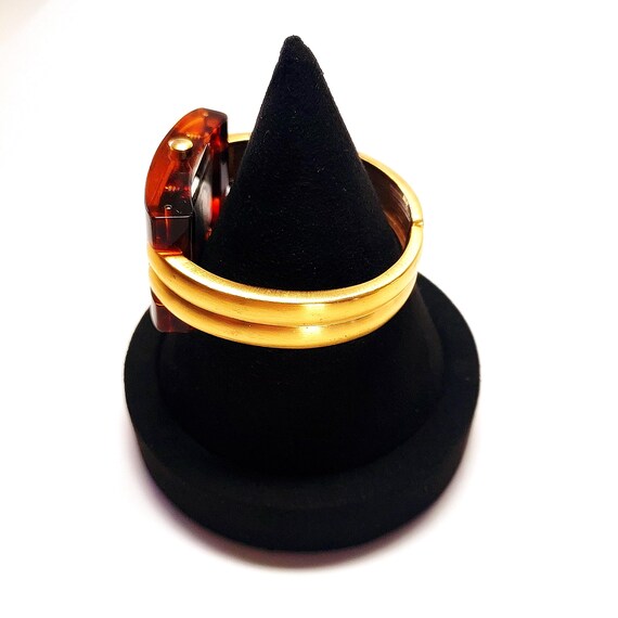 Tortoise Shell Bangle Bracelet Watch; Japanese Mo… - image 6