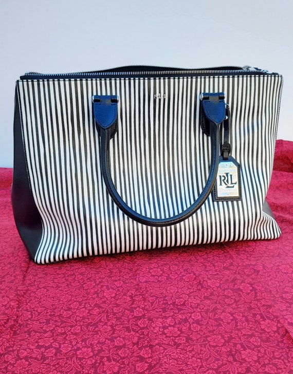 ralph lauren bag black and white