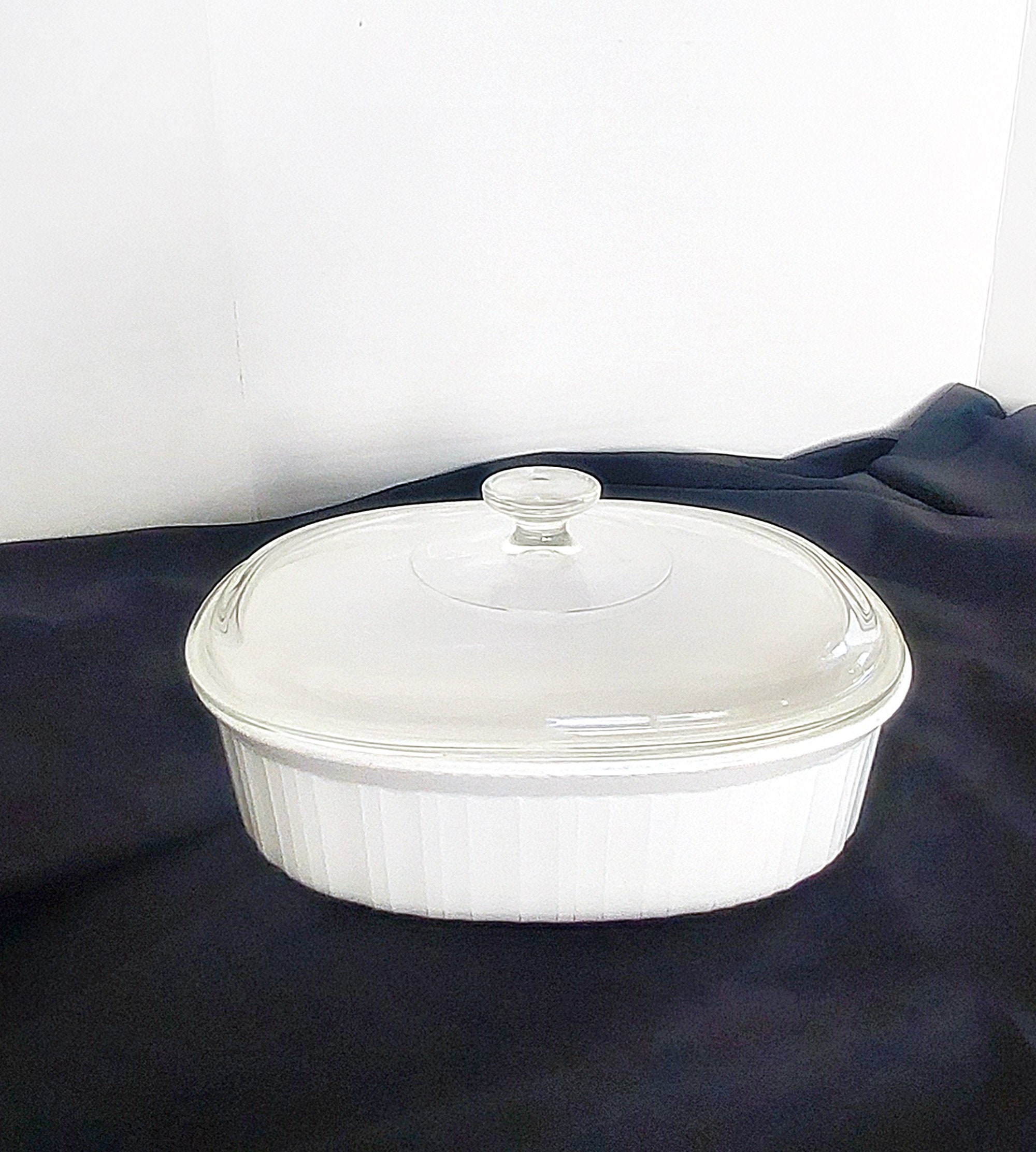 Vintage Ribbed Corningware Casseroles French White Etsy