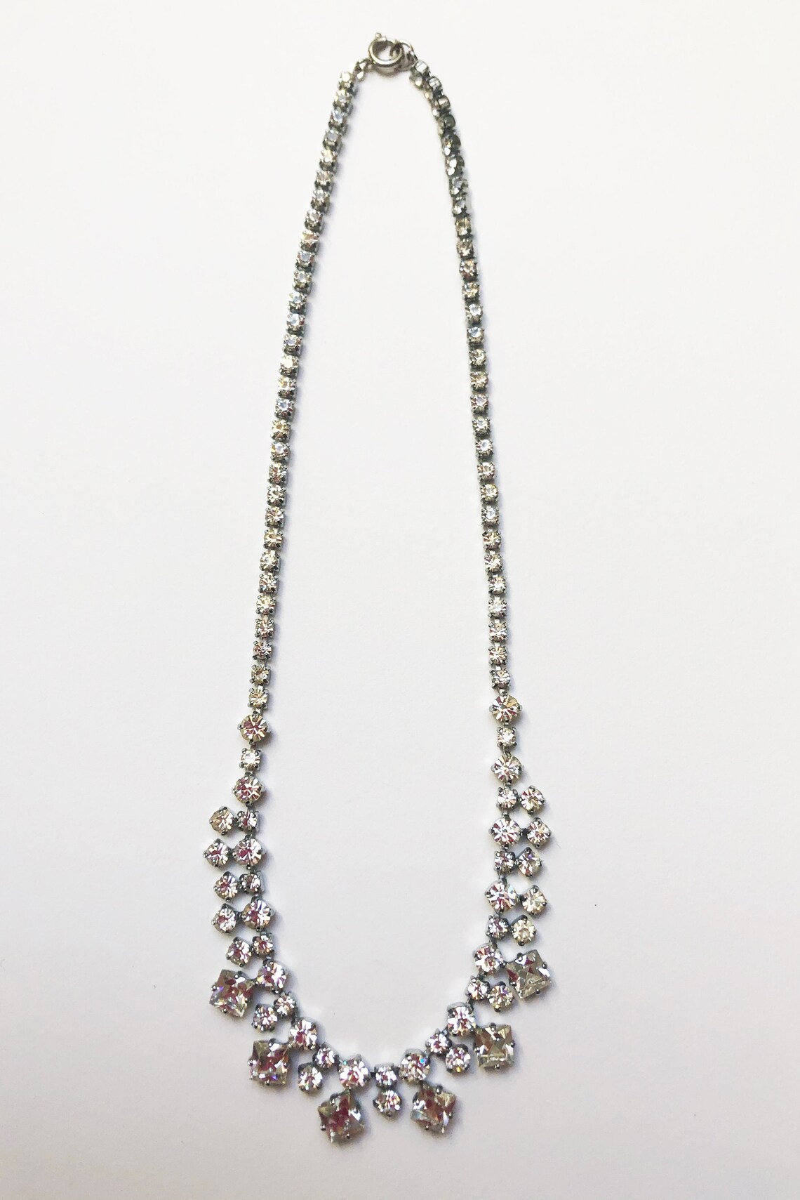 1960s Crystal Rhinestone Necklace Etsy