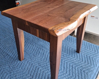 Live Edge Walnut End Table | Heirloom Quality Handmade Furniture | Missouri Walnut Side Table