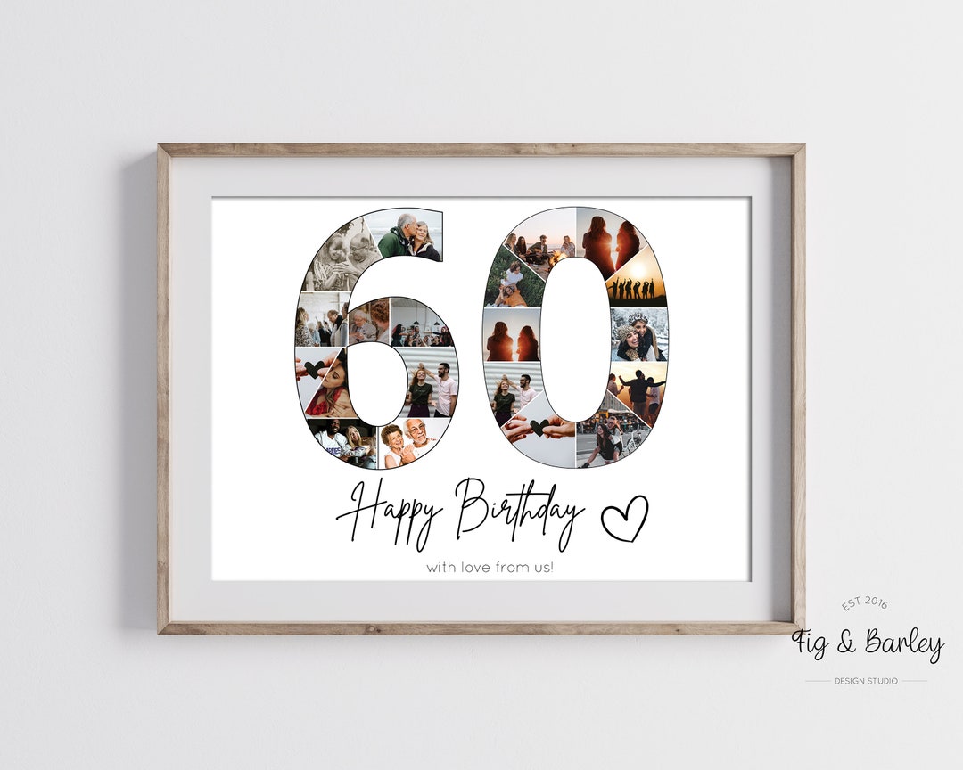 Personalisierter Meilenstein Geburtstag Druck mit Fotos 40. - Etsy.de