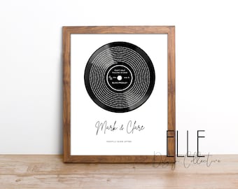Vinyltryck av First Dance, personlig bröllopspresent (digital nedladdning)