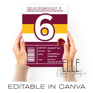 Verjaardagskaart Brisbane Broncos: Rugby League-thema (digitale download)