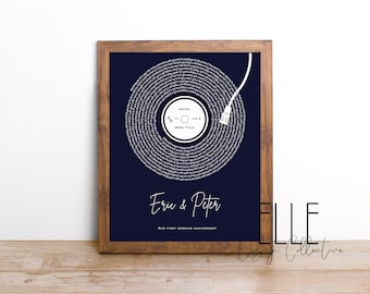 Custom Song Lyric Vinyl Record Print, Anniversary Gift (Digital Download)