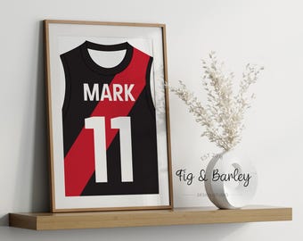 AFL Essendon Jersey Art Print: Fan Gift (Digital Download)