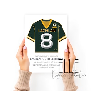 Custom Green Bay Packers Birthday Invitation: Digital Download