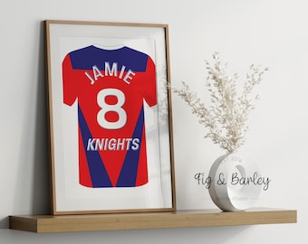 Personalized Newcastle Knights Jersey Art: NRL Fan Gift (Digital Printable)