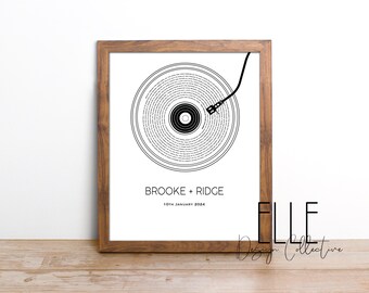 Vinyltryck av First Dance, personlig bröllopspresent (digital nedladdning)