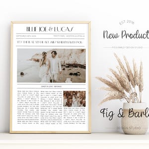 Hochzeitsgeschenk für Paar mit Foto, Hochzeitsgeschenk für Paare, Zeitungs-Effekt, Zeitungs-Effekt