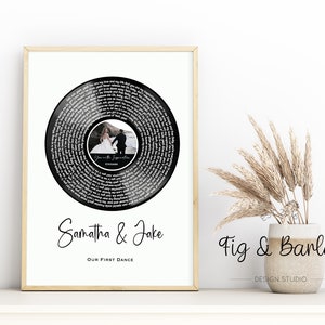 Song Lyrics Print, Song Lyrics Wall Art, Vinyl Record, Custom Song Lyrics, First dance, Wedding Song Lyrics, Wedding