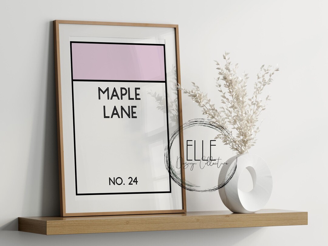 Custom Monopoly Print Street Name Personalised Monopoly Printables ...