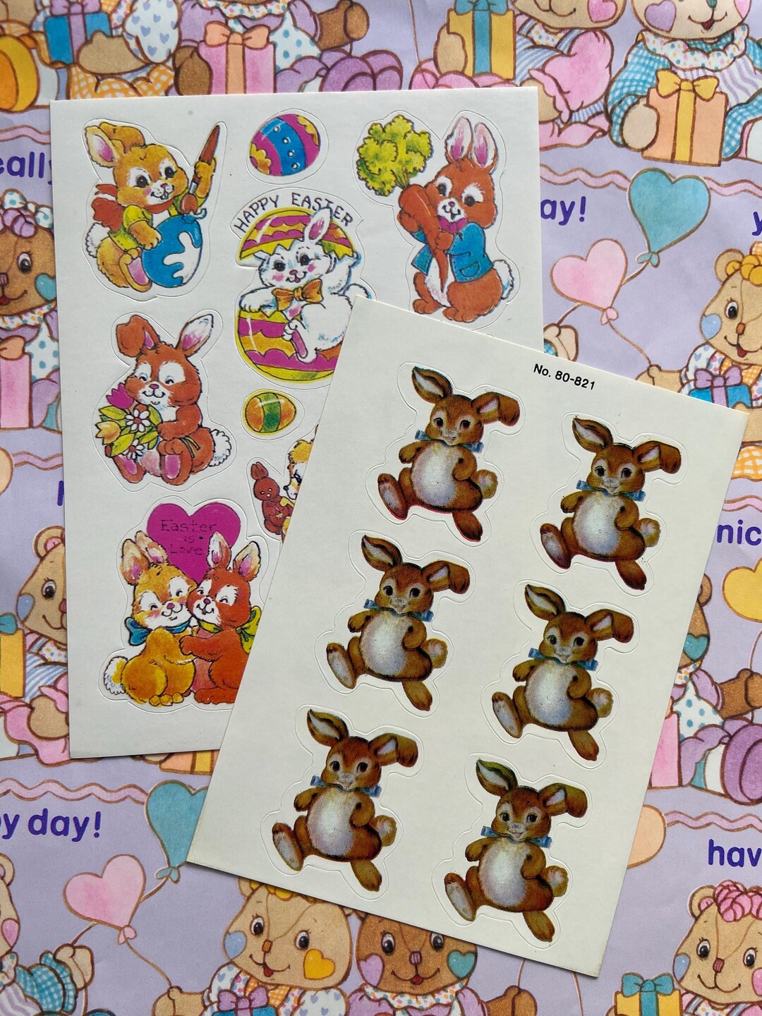 Classic 1990s Easter Stickers, 2 Sheets - Etsy