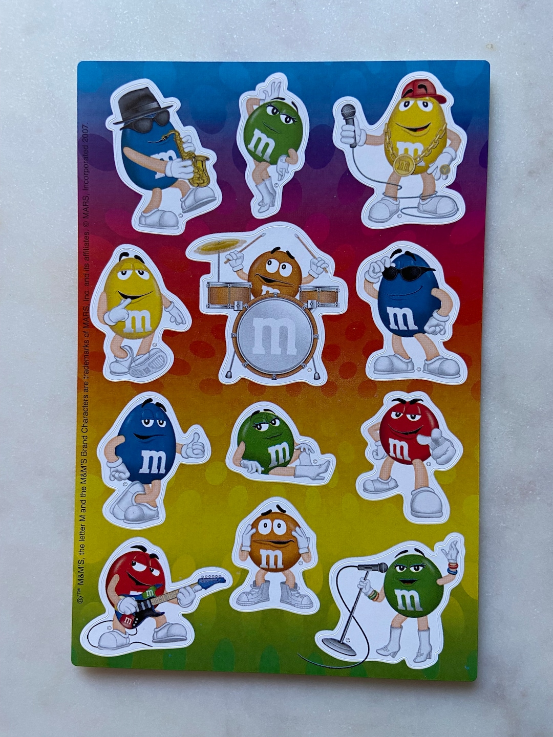 M&M Sticker Sheet, Band Theme - Etsy