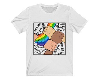 Equality Shirt Unisex T-Shirt Be Kind Sign Language Shirt Social Justice Shirt Kindness Shirt Just Be Kind Shirt Positive Vibes Shirt