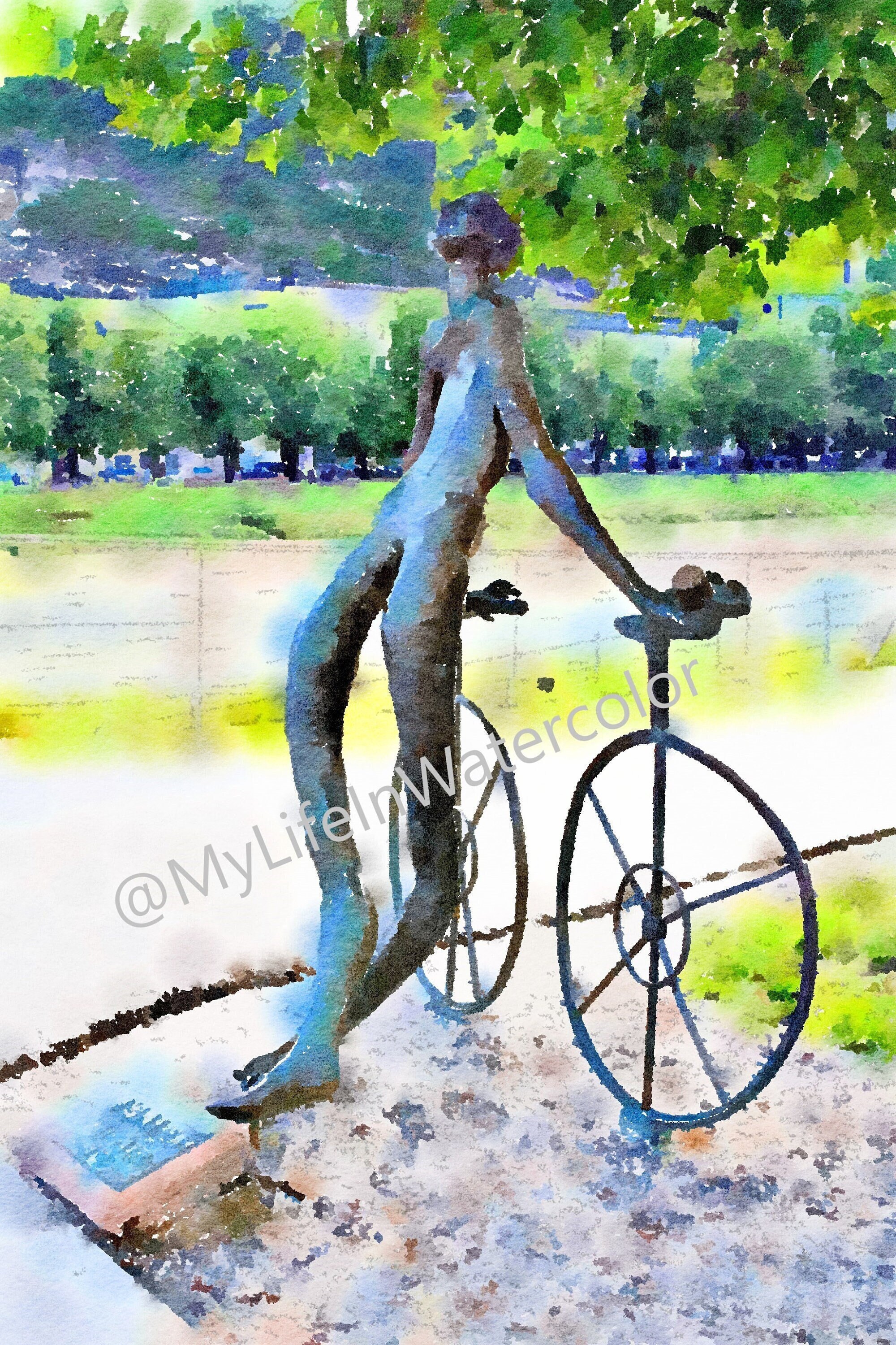 Nude on bicycle photo