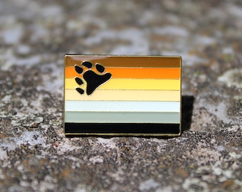 Bear Flag Pin Gay Lesbian Pride LGBT enamel