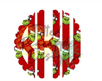 Download Grinch Monogram Svg Etsy