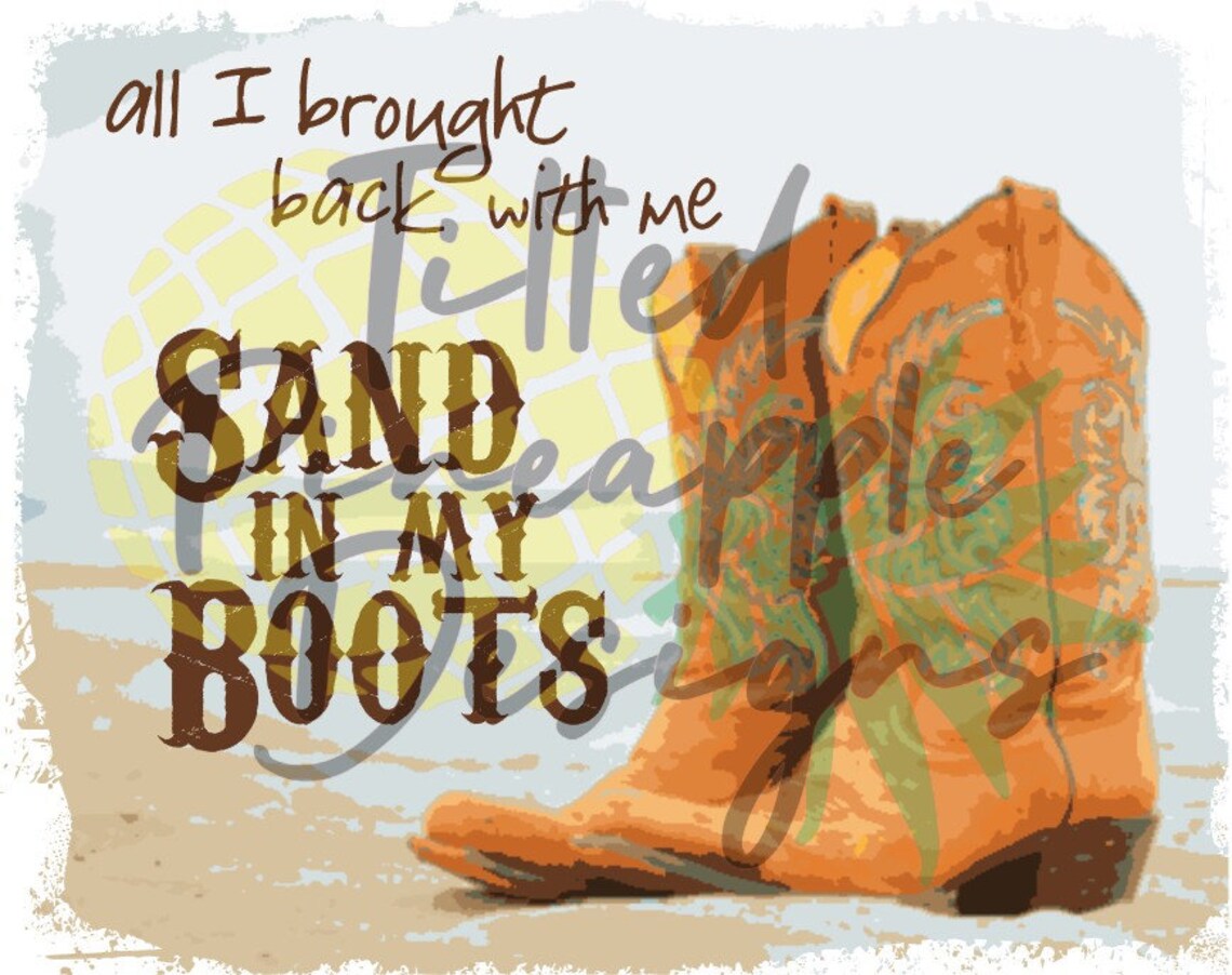 Sand in My Boots Wallen Cowboy Sublimation Transfer Etsy