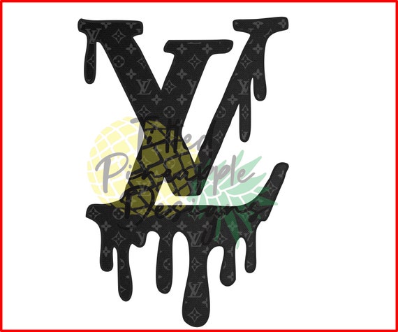 LV Drip Pattern Black Grey Louis Vuitton PNG Digital Transfer | Etsy