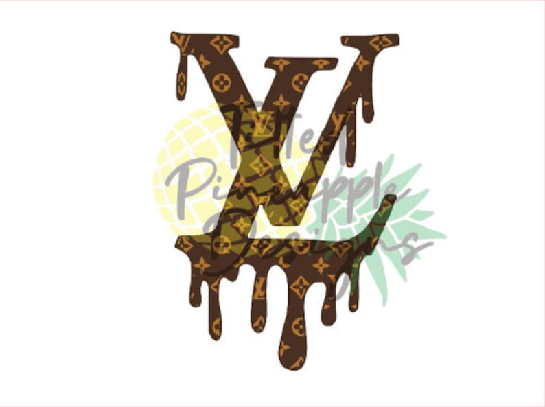 LV Drip Louis Vuitton Drip Digital Transfer PNG Luxury Logo | Etsy