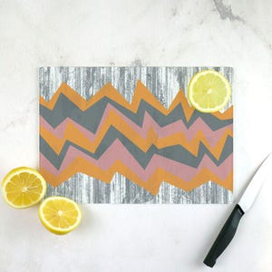 Barn Party Tempered Glass Cutting Board - Designed by Michigan Artists - 15.75&quot; x 11.5&quot;