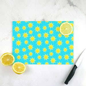 Blazing Suns Tempered Glass Cutting Board - Designed by Michigan Artists