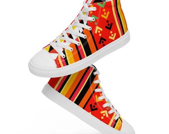 Regina Women’s Lace-Up Canvas High-Top Sneakers - Designed by People Who Love Art