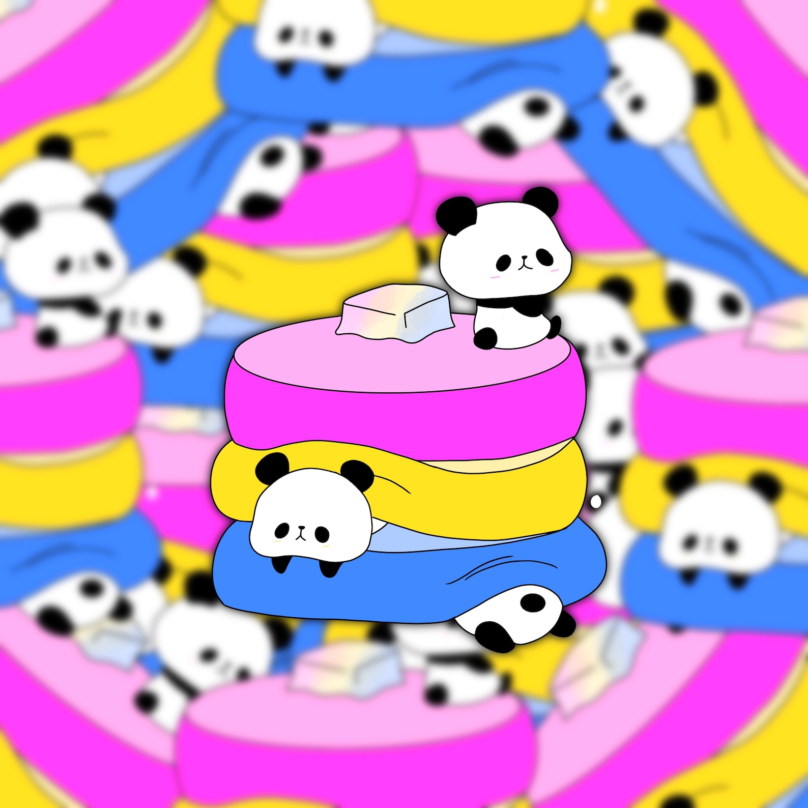 Pansexual Pancakes and Pandas Panda Pancake Kawaii Pan Etsy