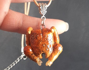 Turkey Necklace, You Pick TheBail, Polymer Clay Turkey, Thanksgiving Necklace, Thanksgiving Jewelry, Multiple Necklace Colors, DeluxeVersion