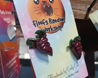 Beet Earrings, Beet Studs, Veggie Earrings, Cute Gardener Gift, Gardener Earrings, Spring Look, Spring Accessories, Vegetarian Earrings, Fun
