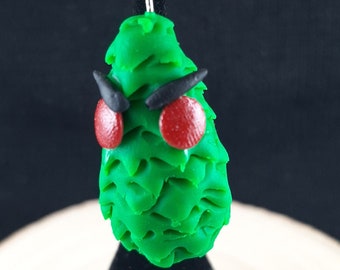 Angry Christmas Tree Key Chain, Christmas 2020 Key Chain, Unique Christmas Tree, Clay Christmas Tree, Christmas Apparel 2020, Xmas Tree Gift