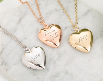 MINI MXE Engraved Locket Personalized Locket Gold Locket Silver Locket Custom Necklace Locket Necklace Locket Gift For Her